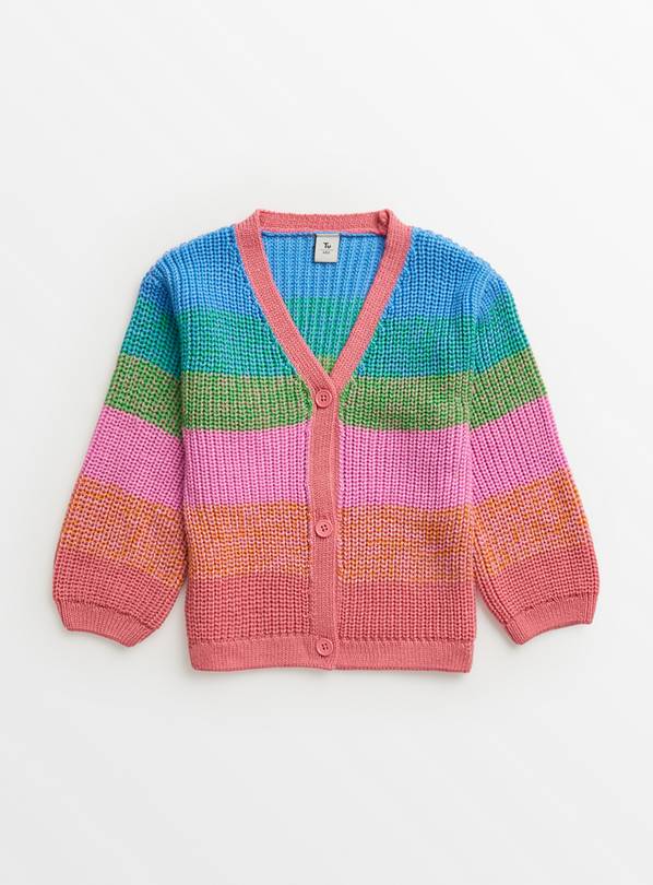 Pink Stripe Knitted Cardigan 1-1.5 years